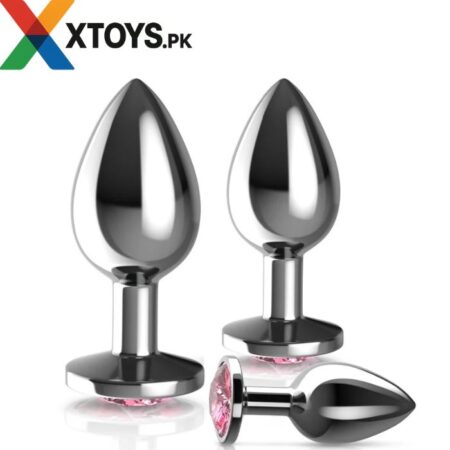 3 Pcs Set Luxury Metal Butt Plug Toys - Xtoys.Pk