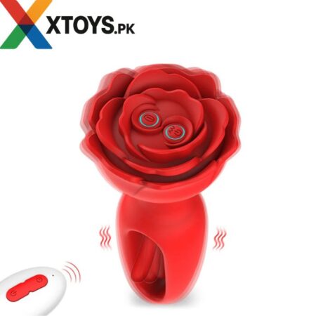 9 Vibration Modes Remote Control Rose Butt Plug - Xtoys.Pk